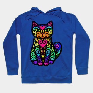 Rainbow Doodley DoodleCat Hoodie